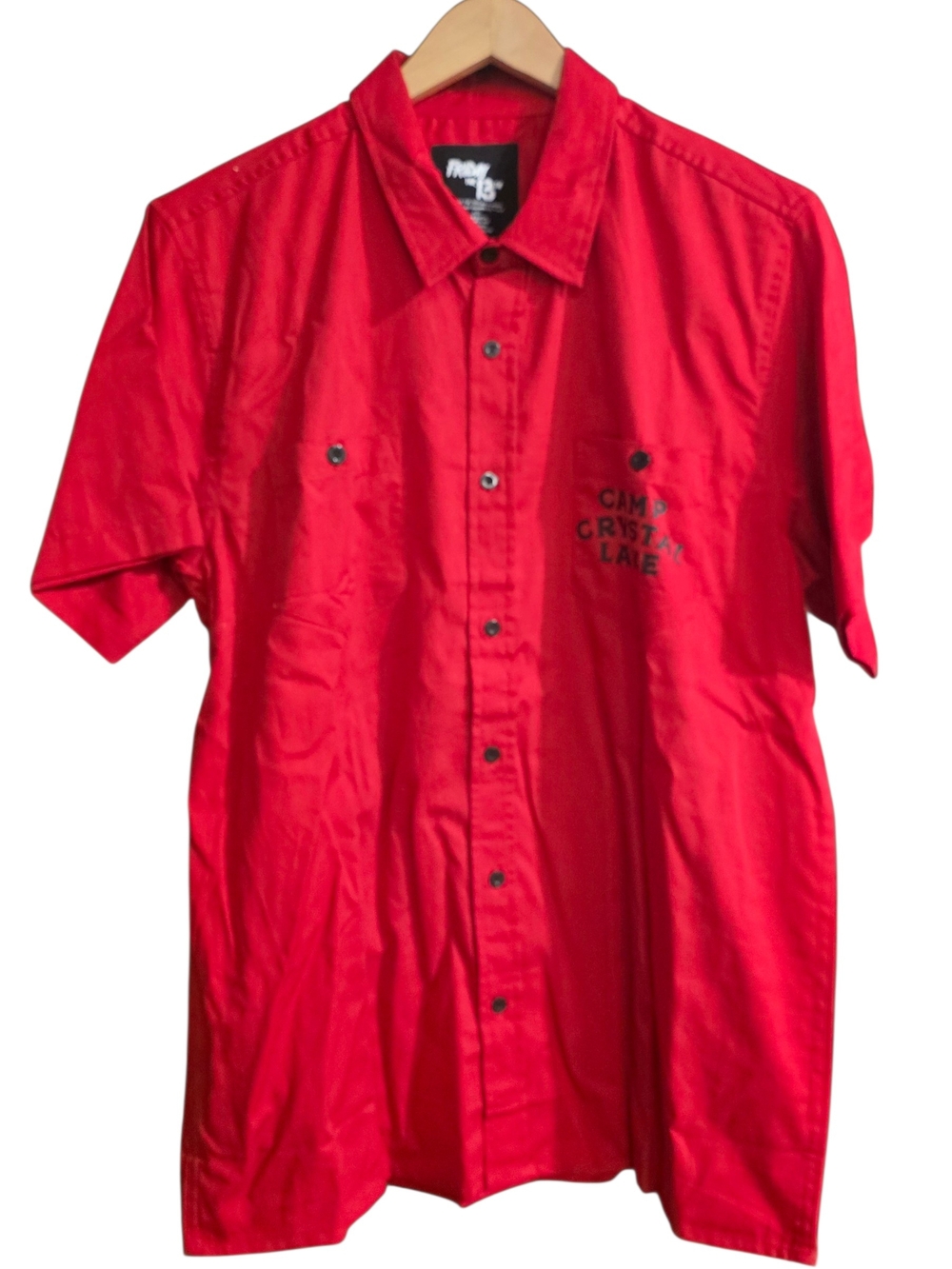 Friday The 13th Camp Crystal Lake Camp Counselor Short Sleeve Costume Shirt